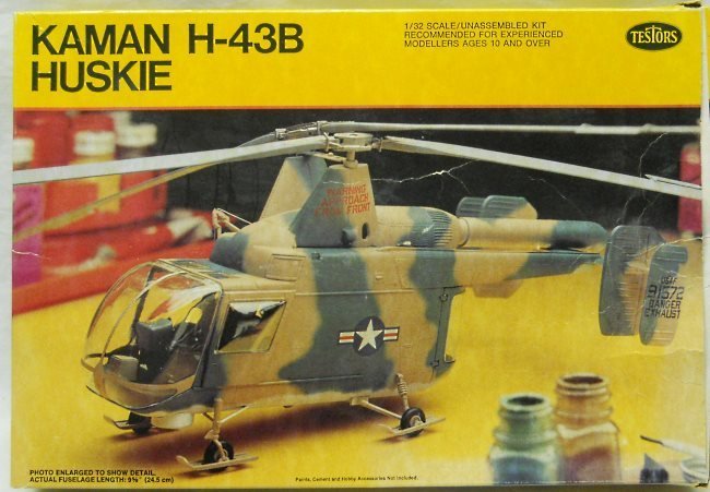 Testors 1/32 Kaman H-43B Huskie - (ex Hawk), 206 plastic model kit